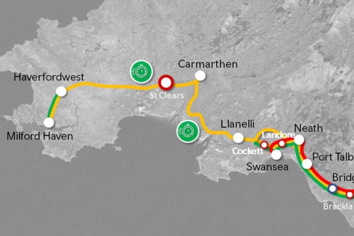 Example of South Wales Mainline as part of metro project
