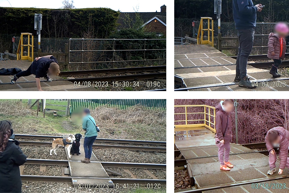 Network Rail: Shocking CCTV compilation of Worcestershire level ...