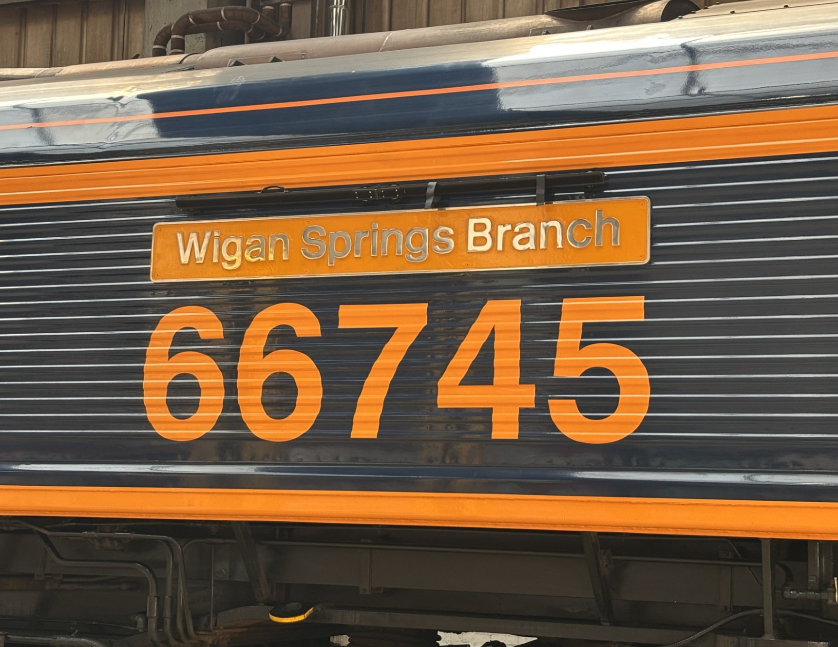 GB Railfreight names locomotive 66745 ‘Wigan Springs Branch'